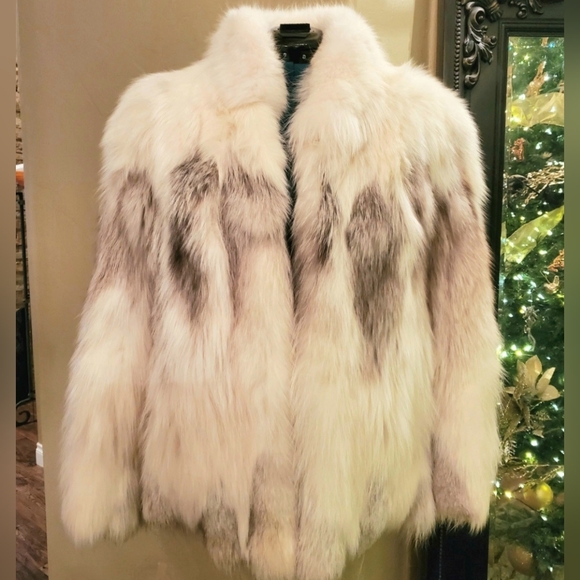 Exquisite Marble Fox Fur Coat sz Med/Lg - Picture 3 of 17